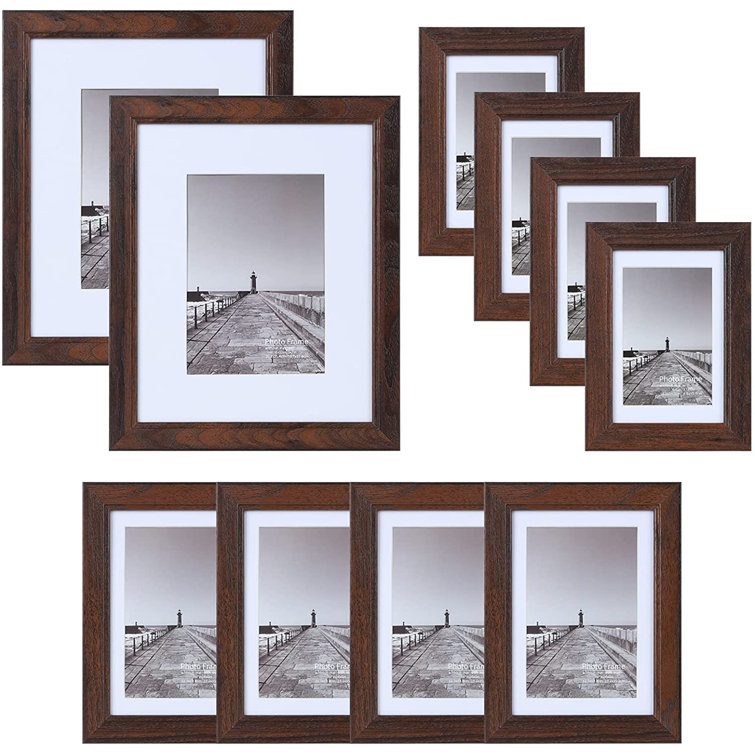 Loon Peak® Picture Frames Photo Frames Bulk With Mat, Brown Different